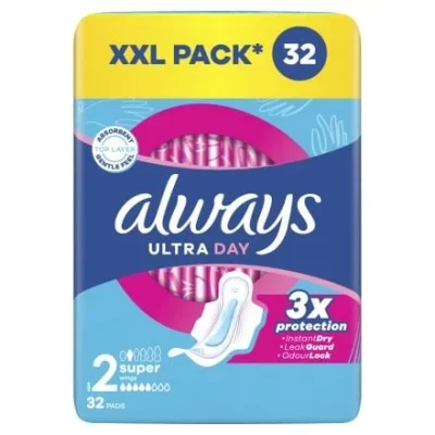 Always Ultra Super Sanitary Pads Size 2 32 pcs