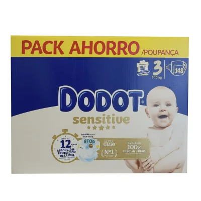 Dodot diapers 148 u. Sensitive 6-10 kg. Size 3.