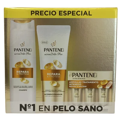 Pantene pack Repair & protect 325 + Conditioner 275 ml + Ampoules 3x15 ml.