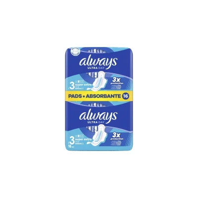 Always Ultra Day Super Extra Size 3 Wings Pads 16