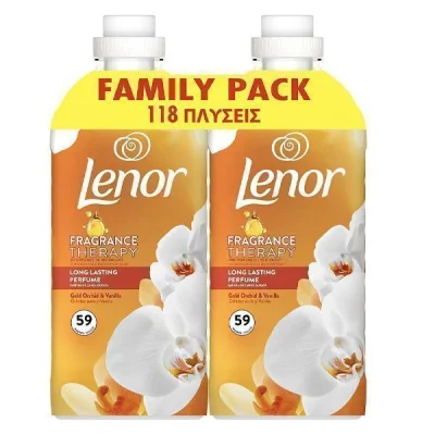 LENOR FABRIC SOFTENER 2x59w 2x1239ml GOLD ORCHID JOY
