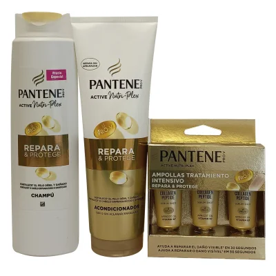 Pantene mixed case 11 u. repair & protect Shampoo 325 ml. + conditioner 275 ml. + Ampollas 3X15 ml.