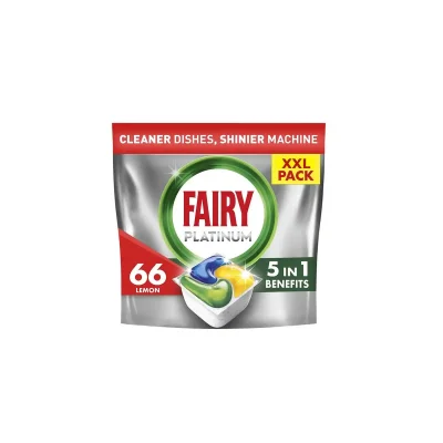 Fairy Platinum Lemon Dishwasher Capsules Maxi Pack 66pcs