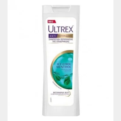 ULTREX ΣΑΜΠΟΥΑΝ ΓΥΝ.ΚΑΝΟΝΙΚΑ 360ml (ICE COOL MENTHOL)