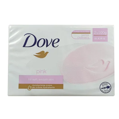 Dove bar soap 2X100 gr. Pink.