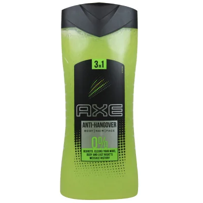AXE gel 400 ml. Anti Hangover 3 in 1 face, hair & body.