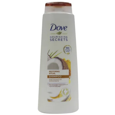 Dove shampoo 400 ml. With coconut and turmeric restorative.