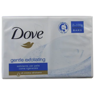 Dove bar soap 2X100 gr. Exfoliating.