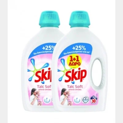 SKIP ΥΓΡΟ 30Μ (1.5lt) TALC SOFT 2X