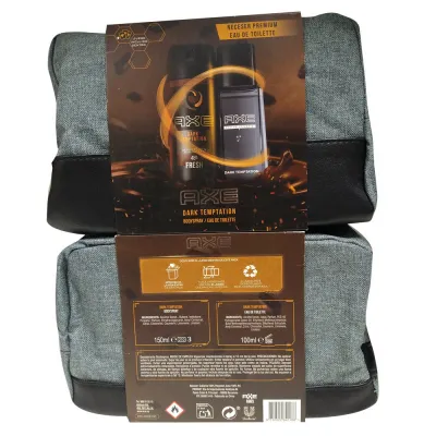 AXE Dark Temptation toiletry bag. Bodyspray 150 ml. + cologne 100 ml.