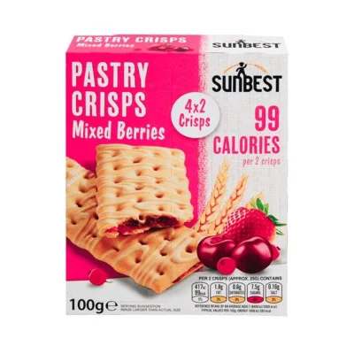 SUNBEST pastry crisps 100g (4x25g) - Mixed Berries