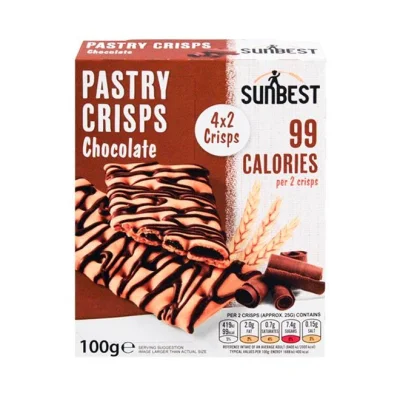 SUNBEST pastry crisps 100g (4x25g) - Chocolate