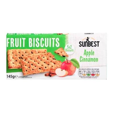 SUNBEST fruit biscuits 145g (5x29g) - Apple Cinamon
