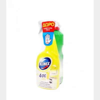 KLINEX SPRAY 4 ΣΕ1 ΓΕΝ.ΧΡΗΣΗΣ 750ml+ΧΛΩΡΙΝΗ ULTRA FRESH 750ml ΣΕΤ