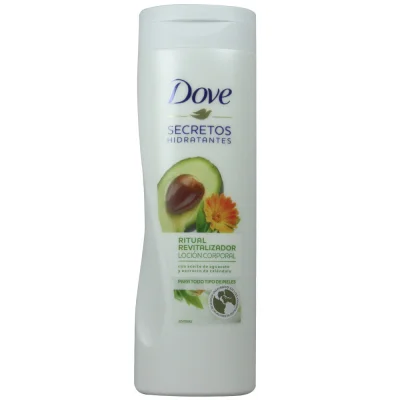 Dove body lotion 400 ml. Avocado oil for all skin types.
