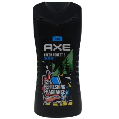 AXE gel 250 ml. 3 in 1 Fresh forest & Graffiti.