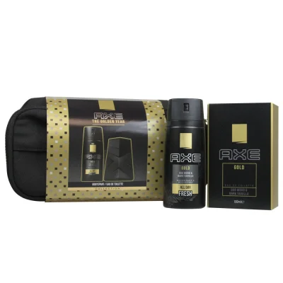 AXE Golden Year toiletry bag. Bodyspray 150 ml. + Eau de toilette 100 ml.