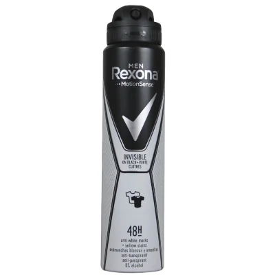 Rexona deodorant spray 250 ml. Invisible On Black + White Clothes.