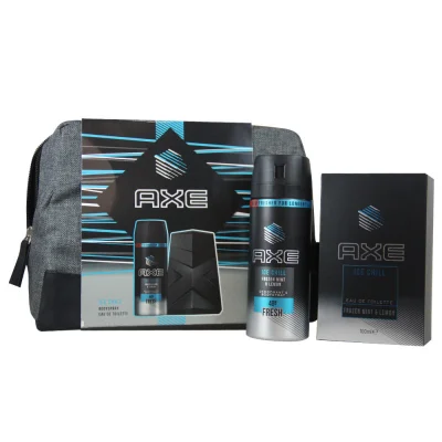 AXE Ice Chill toiletry bag. Cologne 100 ml. + deodorant spray 150 ml.