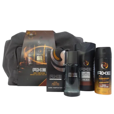 AXE Dark Temptation backpack. Eau de toilette 100 ml. + gel 250 ml. + bodyspray 150 ml.