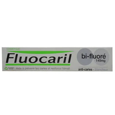 Fluocaril toothpaste 75 ml. Bi-fluore anti-cavity withening.