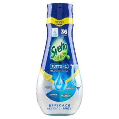 Svelto Gel per Lavastoviglie Powered by Nature al Profumo di Limone 36 Lavaggi Ml.640