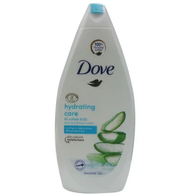 Dove bath gel 500 ml. Moisturizing care aloe vera.