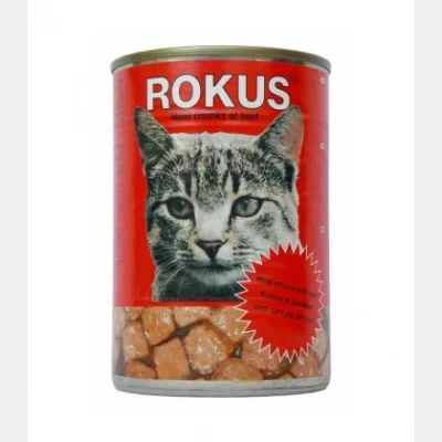ROKUS ΓΑΤΟΤΡΟΦΗ ΚΟΝΣΕΡΒΑ ΜΟΣΧΑΡΙ 410gr