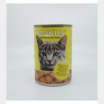 ROKUS ΓΑΤΟΤΡΟΦΗ ΚΟΝΣΕΡΒΑ ΚΟΤΟΠΟΥΛΟ 410gr