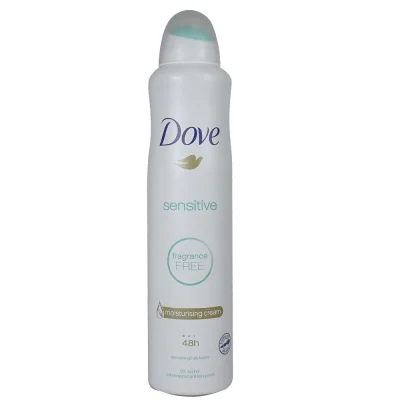 Dove deodorant spray 250 ml. Sensitive.