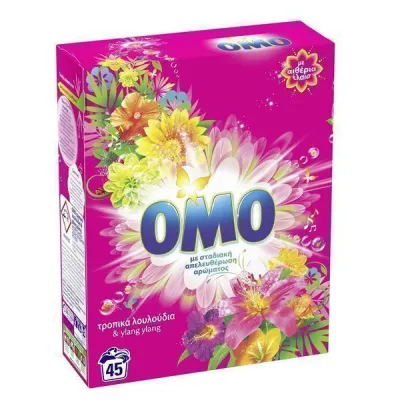 OMO LAUNDRY POWDER DETERGENT 45w 2,520kg TROPICAL FLOWERS