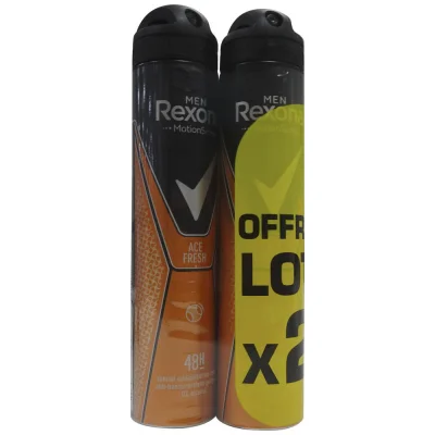 Rexona deodorant spray 2X200 ml. Men ace fresh.