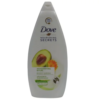 Dove bath gel 750 ml. Avocado oil & calendula extract.