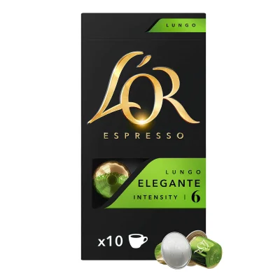 L'OR Espresso Lungo Elegante Capsules 10 Count