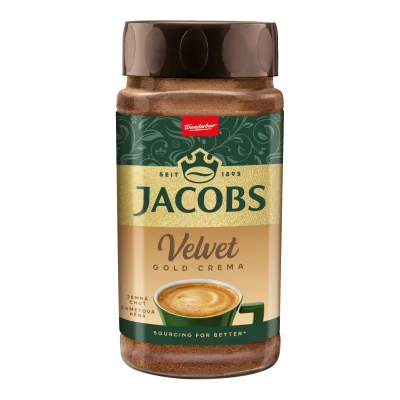 Jacobs 180G VELVET GOLD CREMA - INSTANT GLASS /6