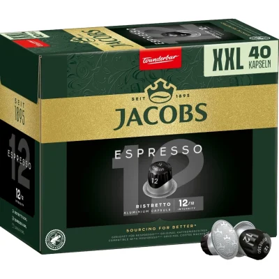 Jacobs Nespresso Espresso Ristretto Intensity 12 Capsules 40 Pack