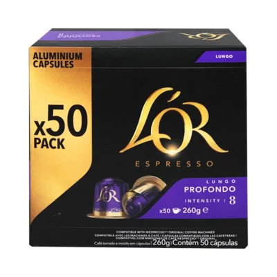 LOR espresso PROFONDO LUNGO 260g - (50 caps - intensity 8)