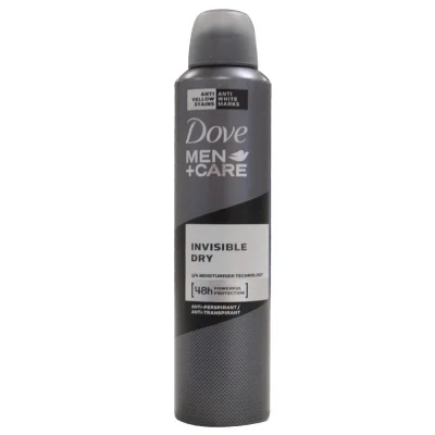 Dove deodorant spray 250 ml. Men care invisible.