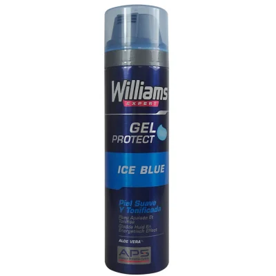 Williams shave gel 200 ml. Ice blue aloe vera.