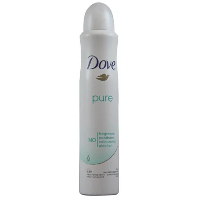 Dove deodorant spray 200 ml. Pure.