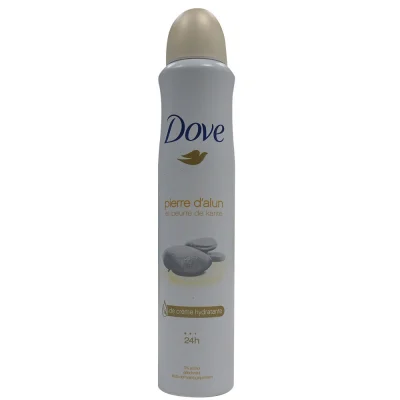 Dove deodorant spray 200 ml. Pierre d'Alun.