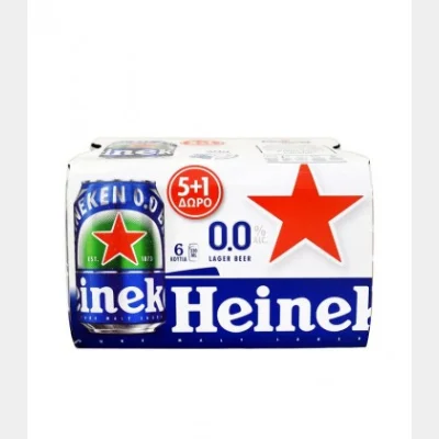 HEINEKEN BEER 0.0% ALCOHOL BOX 330ml 5+1FREE