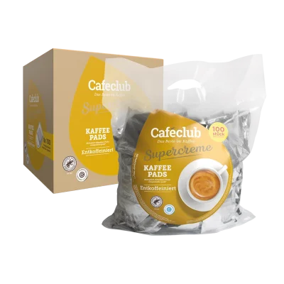 Café Club Supercreme Mega Decaffeinated 100 Pods 7g