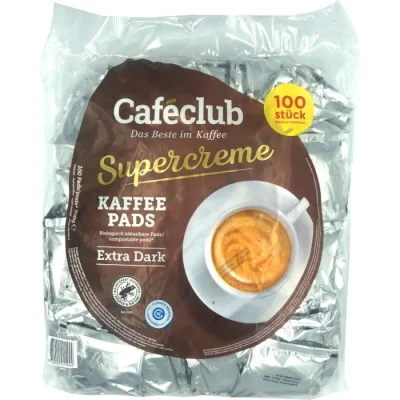 Café Club Supercreme Mega Extra Dark 100 Pods 7g
