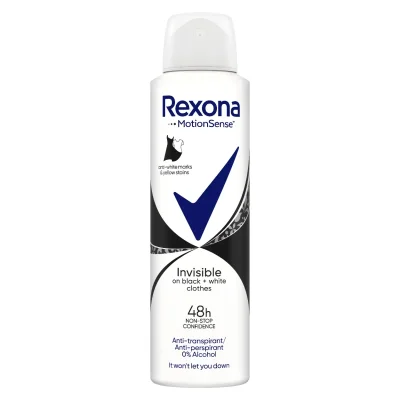 Rexona Women Deodorant Invisible Black & White 150ml