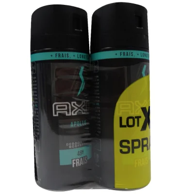 AXE deodorant bodyspray 2X150 ml. Fresh Apollo.