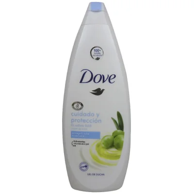 Dove bath gel 600 ml. Care and protection olive oil.