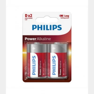PHILIPS ΜΠΑΤΑΡΙΑ ΑΛΚΑΛΙΚΗ D LR20 1,5V