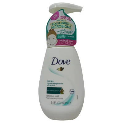 Dove facial cleanser in foam 160 ml. Delicate.