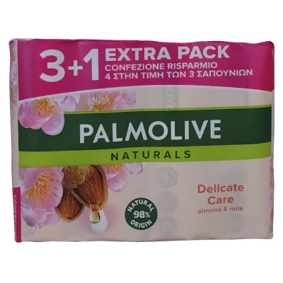 Palmolive bar soap 90 gr. 3+1. Almond & Milk.